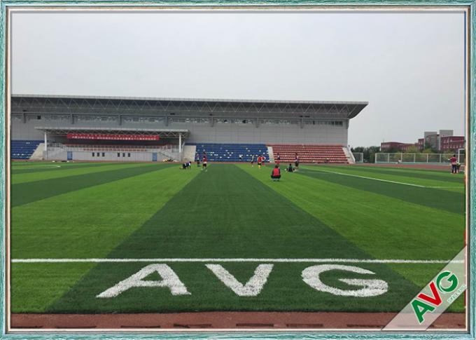 โครงสร้างที่ไม่ซ้ำกัน Fibrillated Soccer หญ้าเทียม 12000 Dtex Fullness Surface 0