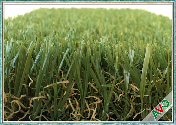 จีน สวนพักผ่อนพื้นหญ้าเทียมพรมปลอม Monofilament PE + Curly PPE ผู้ผลิต