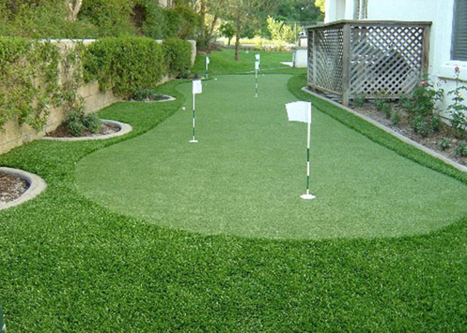 พรมหญ้าเทียมกอล์ฟกรีนกอล์ฟที่ยอดเยี่ยม, วัสดุ PE หญ้าสังเคราะห์สำหรับกอล์ฟ 0